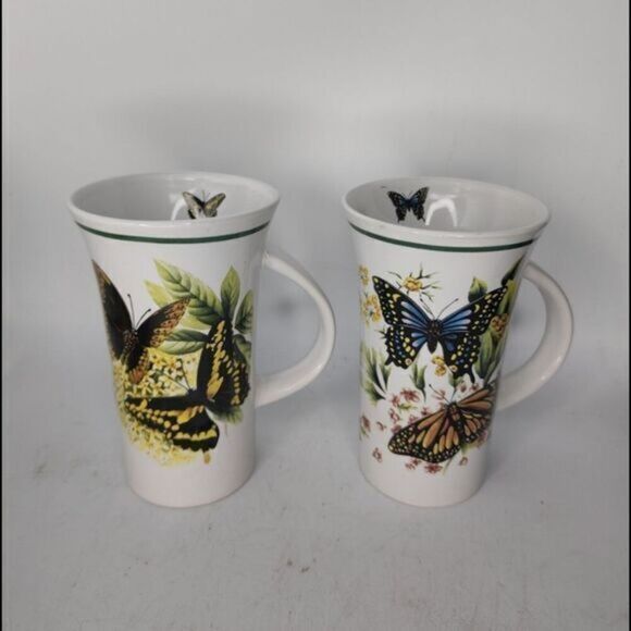 Large/tall coffee mugs with a butterfly‎ design - Picture 3 of 6